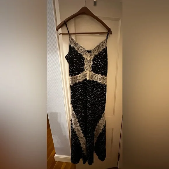 Hill House Black and Cream Polka Dot Maxi Dress - Picture 3 of 3